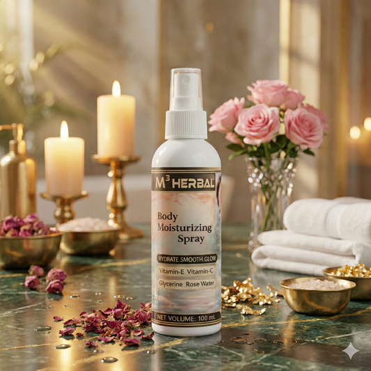 M3Herbal Body Moisturizing Spray Enriched with Vitamin-C & Vitamin-E